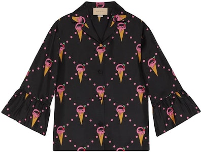 (W) Gucci SS23 Baju Lengan Panjang Cetak Es Krim Hitam 732463-ZAL41-1187 Buy (W) Gucci SS23 Baju Lengan Panjang Cetak Es Krim Hitam 732463-ZAL41-1187