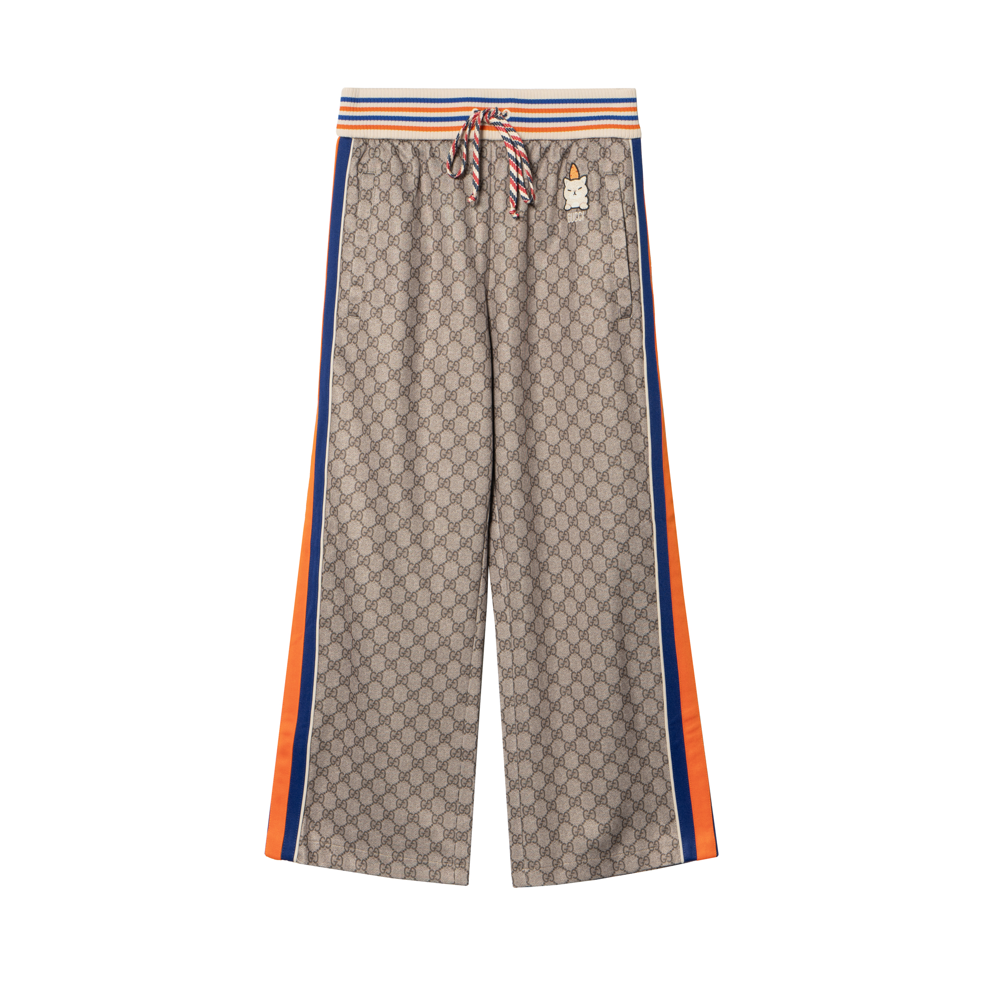 (Women) Gucci SS23 Lace-Up Patterned Straight-Leg Pants Multicolor 735087-XJFBX-2102