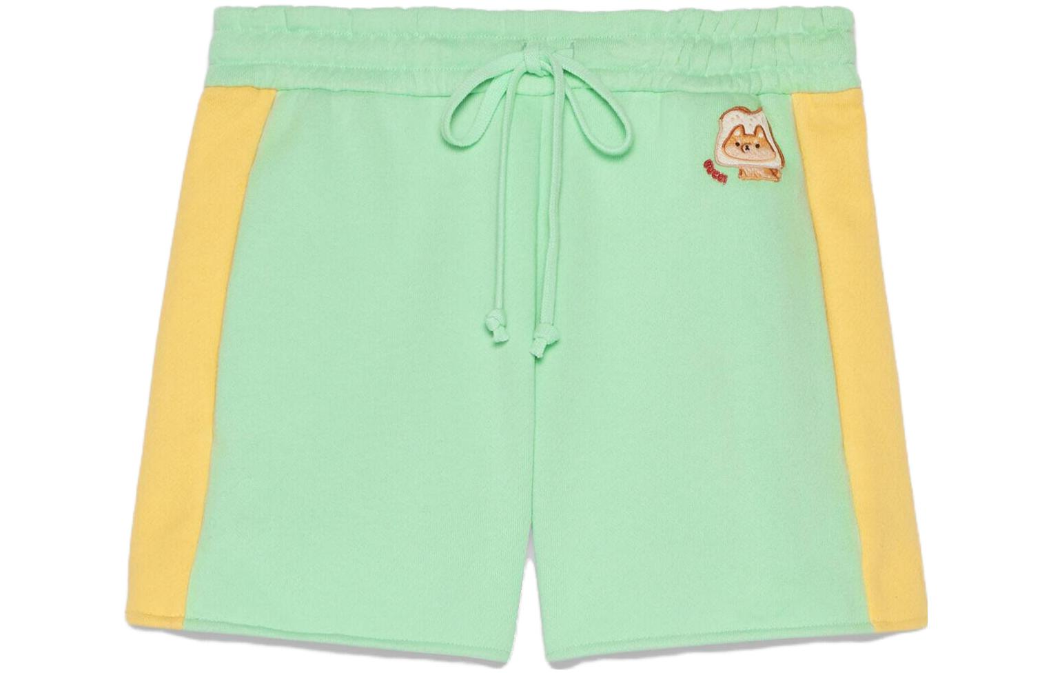(Women) Gucci SS23 Light Green Animal Embroidered Casual Shorts 736305-XJFBN-3632