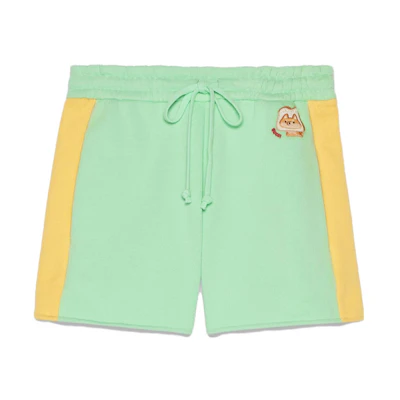 (Women) Gucci SS23 Light Green Animal Embroidered Casual Shorts 736305-XJFBN-3632