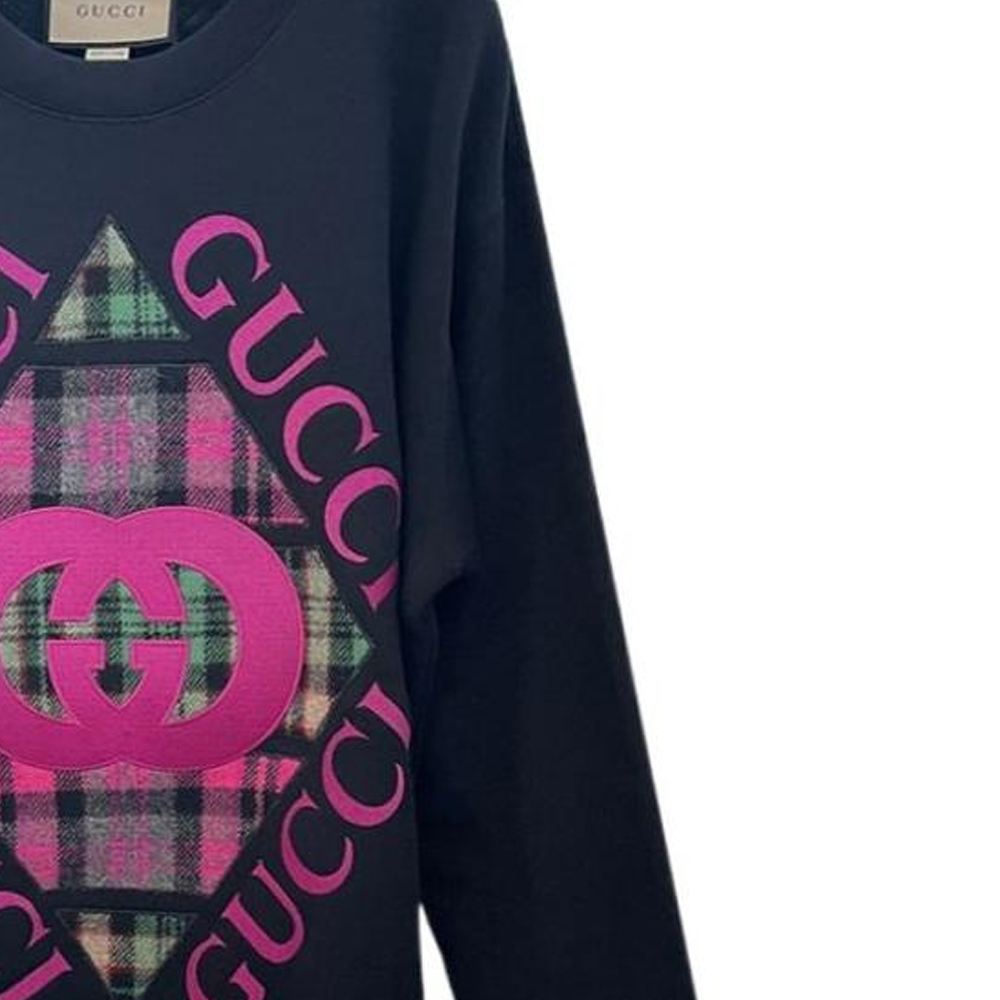 (Women) GUCCI SS23 Logo Pattern Print Pullover Sweatshirt Navy Blue Women. 721361-XJEV5-1043 圖 8