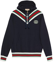 (Women) Gucci SS23 Navy Colorblock Logo Hoodie 717410-XJEVX-4330 (Women) Gucci SS23 Navy Colorblock Logo Hoodie 717410-XJEVX-4330