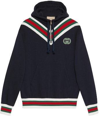 (W) Gucci 2023春夏海軍藍拼色Logo連帽上衣 717410-XJEVX-4330 Buy (W) Gucci 2023春夏海軍藍拼色Logo連帽上衣 717410-XJEVX-4330