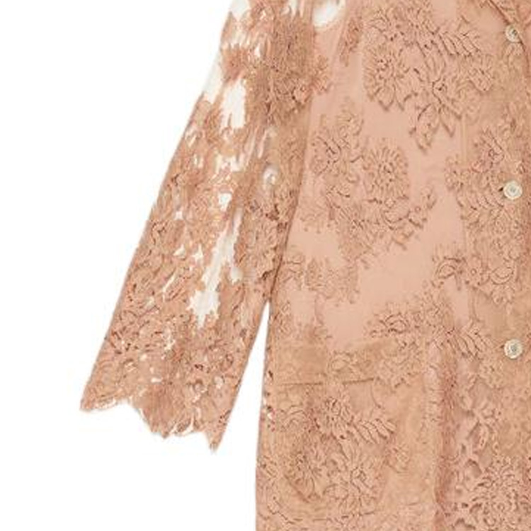 (Women) Gucci SS23 Pastel Pink Lace Blazer Jacket with Notched Lapel 718222-ZAINX-7750 圖 5