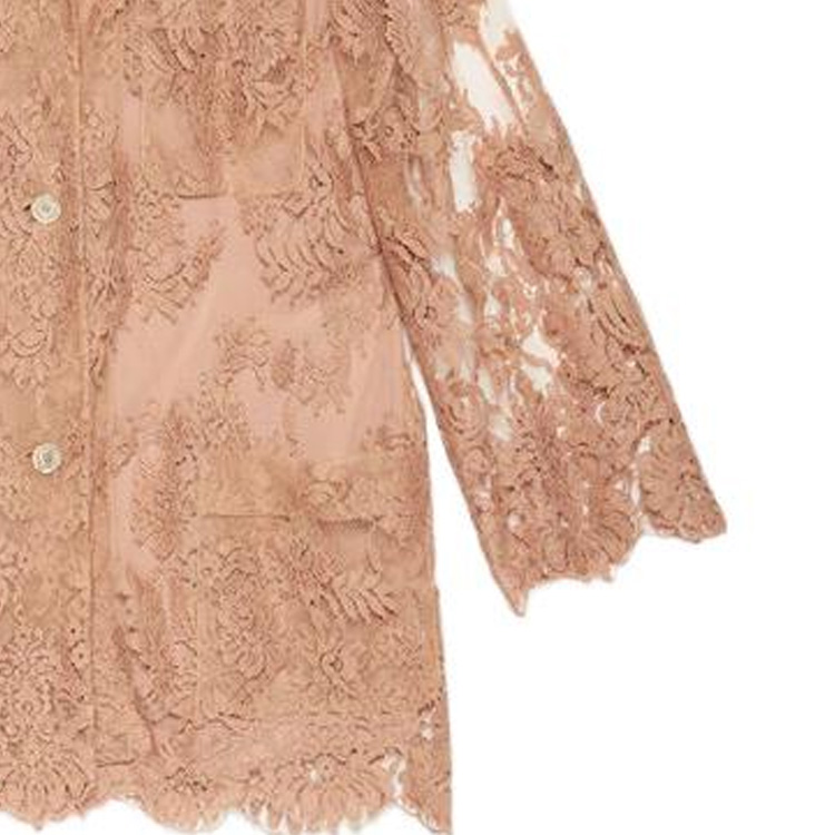 (Women) Gucci SS23 Pastel Pink Lace Blazer Jacket with Notched Lapel 718222-ZAINX-7750 圖 6