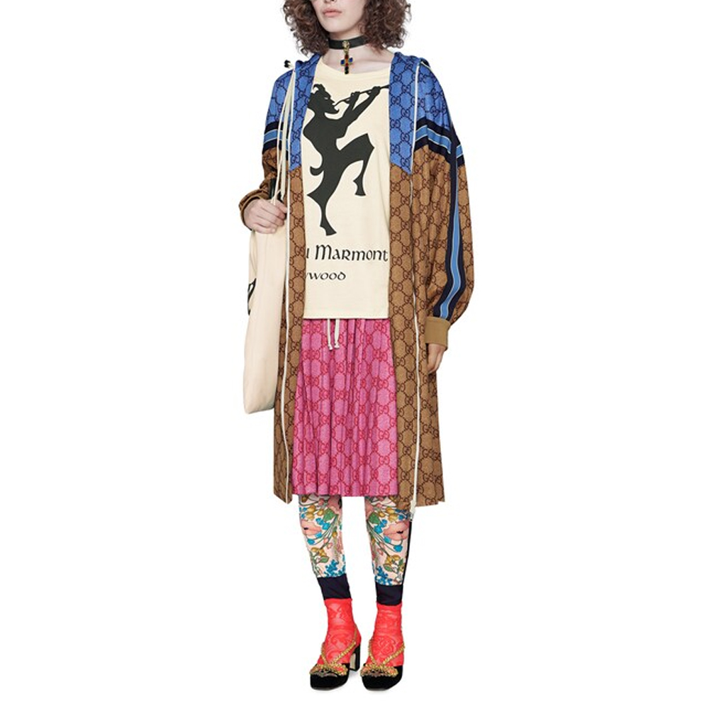 Details for (W) GUCCI SS23 Seluar Pendek Rajut Rona Merah Jambu Wanita dengan Corak Seluruh. 550599-XJADG-5369