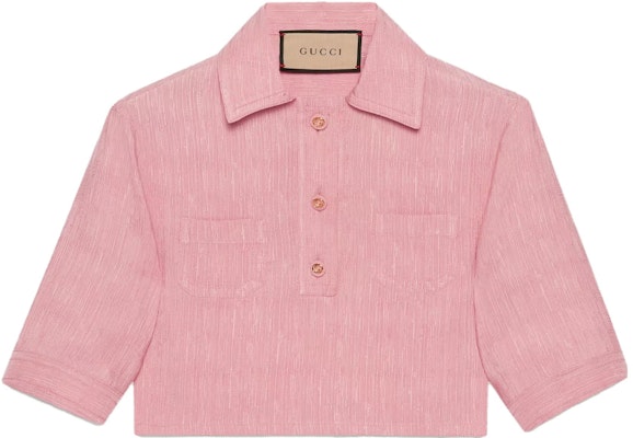 (Women) Gucci SS23 Pink Button-Up Short Sleeve Sunscreen Shirt 734524-ZAMC1-5933 Buy (Women) Gucci SS23 Pink Button-Up Short Sleeve Sunscreen Shirt 734524-ZAMC1-5933