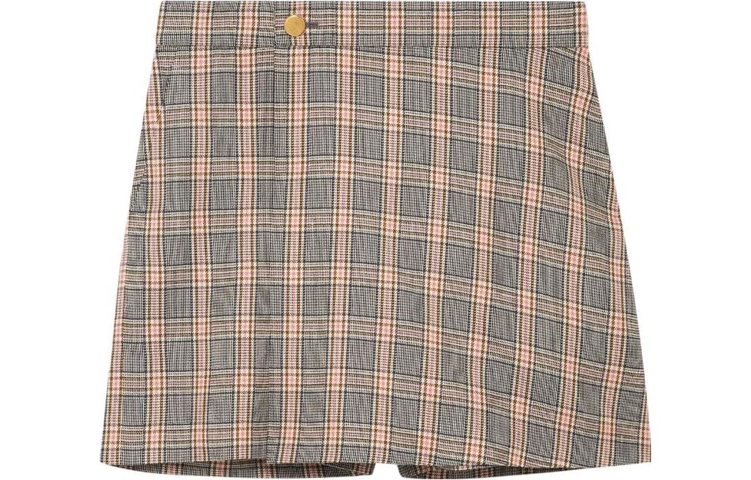 (Women) Gucci SS23 Plaid Print High-Waisted Casual Shorts Multicolor 756512-ZAM4A-2089