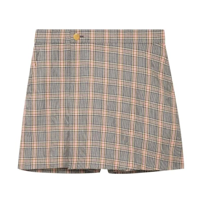 (Women) Gucci SS23 Plaid Print High-Waisted Casual Shorts Multicolor 756512-ZAM4A-2089