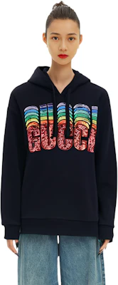 (W) 구찌 SS23 스팽글 로고 스웻셔츠 여성 블랙 717427-XJE50-1043 Shop (W) 구찌 SS23 스팽글 로고 스웻셔츠 여성 블랙 717427-XJE50-1043