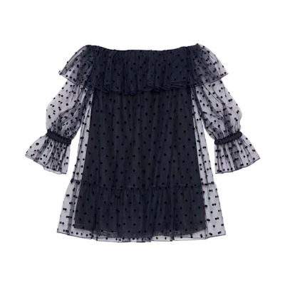 (Women) Gucci SS23 Simple Long Sleeve Casual Dress Black 728134ZALPM4234