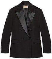 (Women) Gucci SS23 Solid Black Double-Breasted Casual Blazer 686443-ZAI41-1000 (Women) Gucci SS23 Solid Black Double-Breasted Casual Blazer 686443-ZAI41-1000