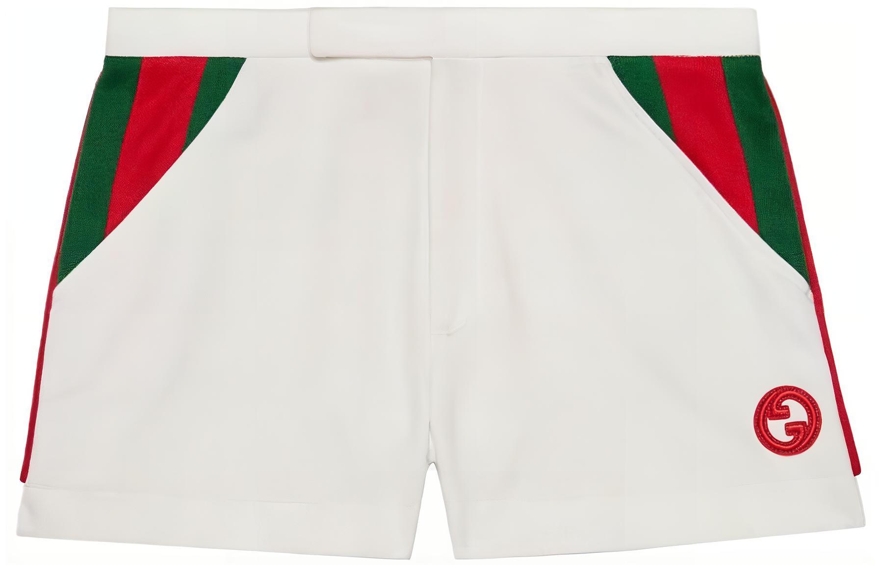 (Women) Gucci SS23 Striped Colorblock Print Casual Shorts 738933-XJFJE-9088