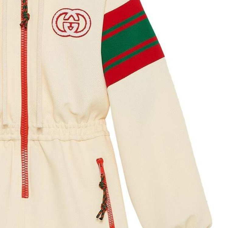 Details for (W) GUCCI SS23 Mono Jumpsuit Rayado Manga Larga Mujer Marrón Claro. 720582-XJEWO-9782