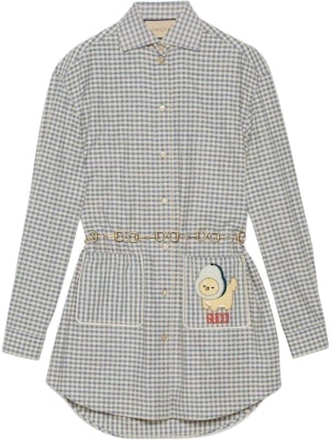 (W) Kemeja Gucci SS23 Putih Kotak dengan Patch Hewan. 734889-ZAMGK-9692 Buy (W) Kemeja Gucci SS23 Putih Kotak dengan Patch Hewan. 734889-ZAMGK-9692