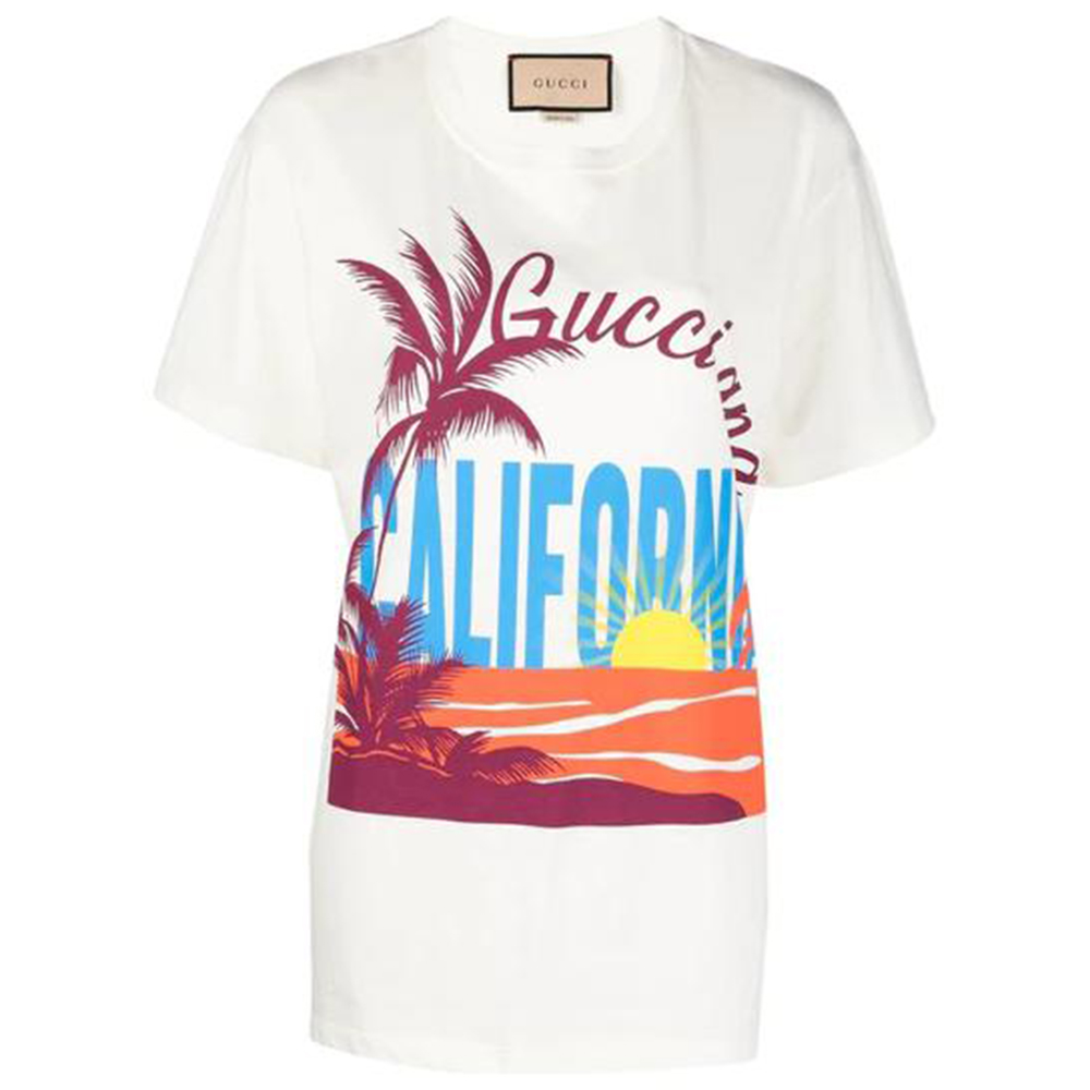 Buy (W) Gucci SS23 白色圖形標誌T恤 615044-XJED0-9095