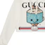 Shop (W) Gucci SS23 White Sequin Logo Sweatshirt Kasual Bordir Trendy 688197-XJE5Q-9088