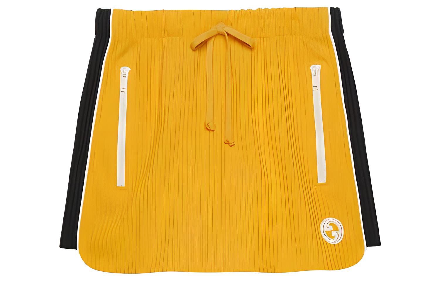 (Women) Gucci SS23 Yellow Striped Drawstring Shorts 743094-XJFIJ-7738