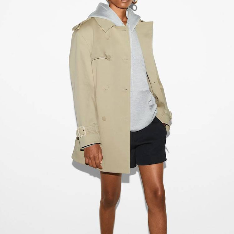 Details for (W) GUCCI SS24 米色雙排扣腰帶短版風衣外套. 786029-Z8BR3-2298