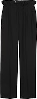 (Women) GUCCI SS24 Black Straight-Leg Casual Pants with Solid Belt 761399-ZHW51-1000 (Women) GUCCI SS24 Black Straight-Leg Casual Pants with Solid Belt 761399-ZHW51-1000