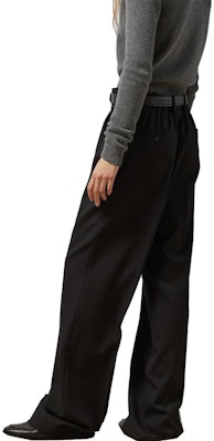 (W) グッチ SS24 ブラック ストレートレッグカジュアルパンツ ソリッドベルト付き 761399-ZHW51-1000 Purchase (W) グッチ SS24 ブラック ストレートレッグカジュアルパンツ ソリッドベルト付き 761399-ZHW51-1000