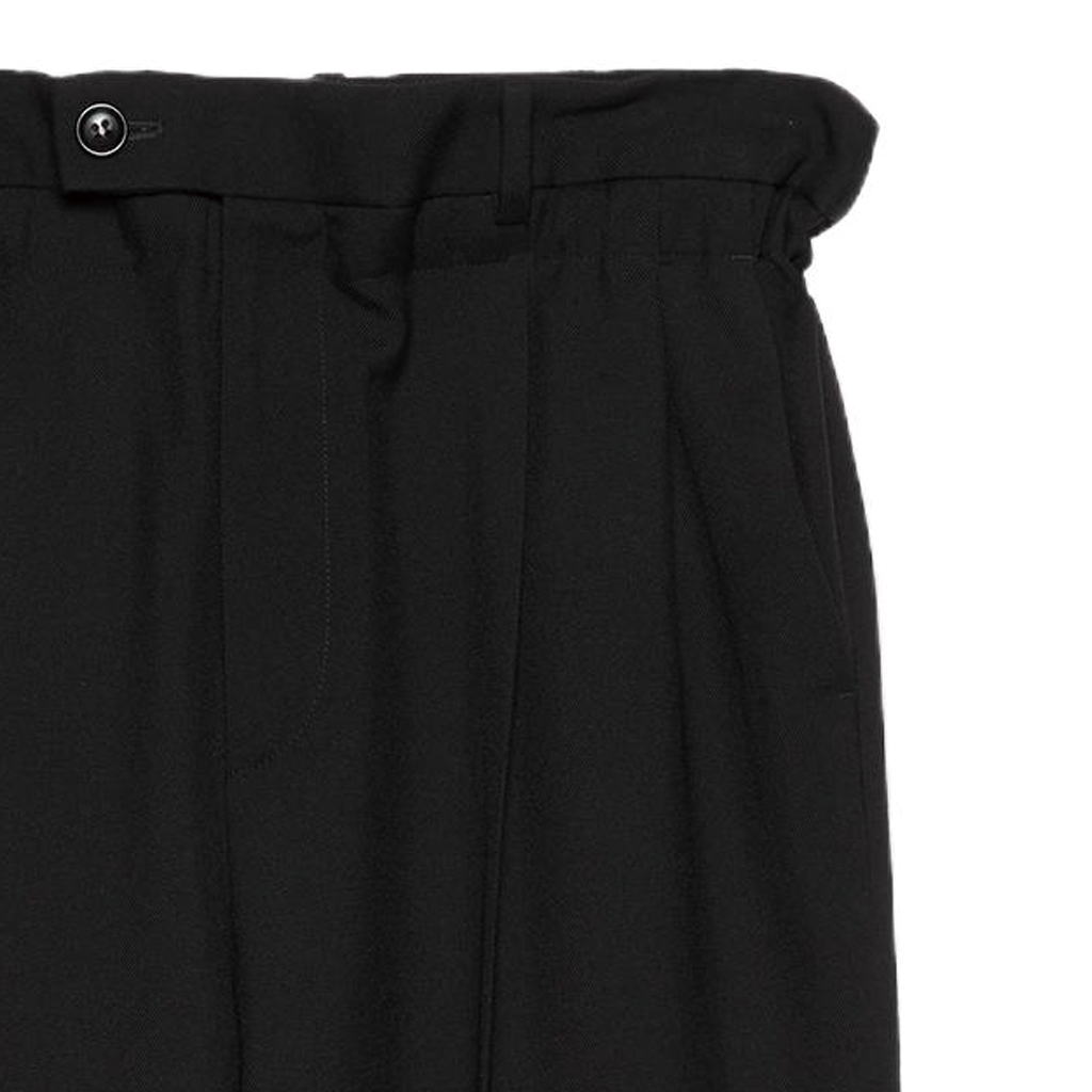 Sizing (W) グッチ SS24 ブラック ストレートレッグカジュアルパンツ ソリッドベルト付き 761399-ZHW51-1000