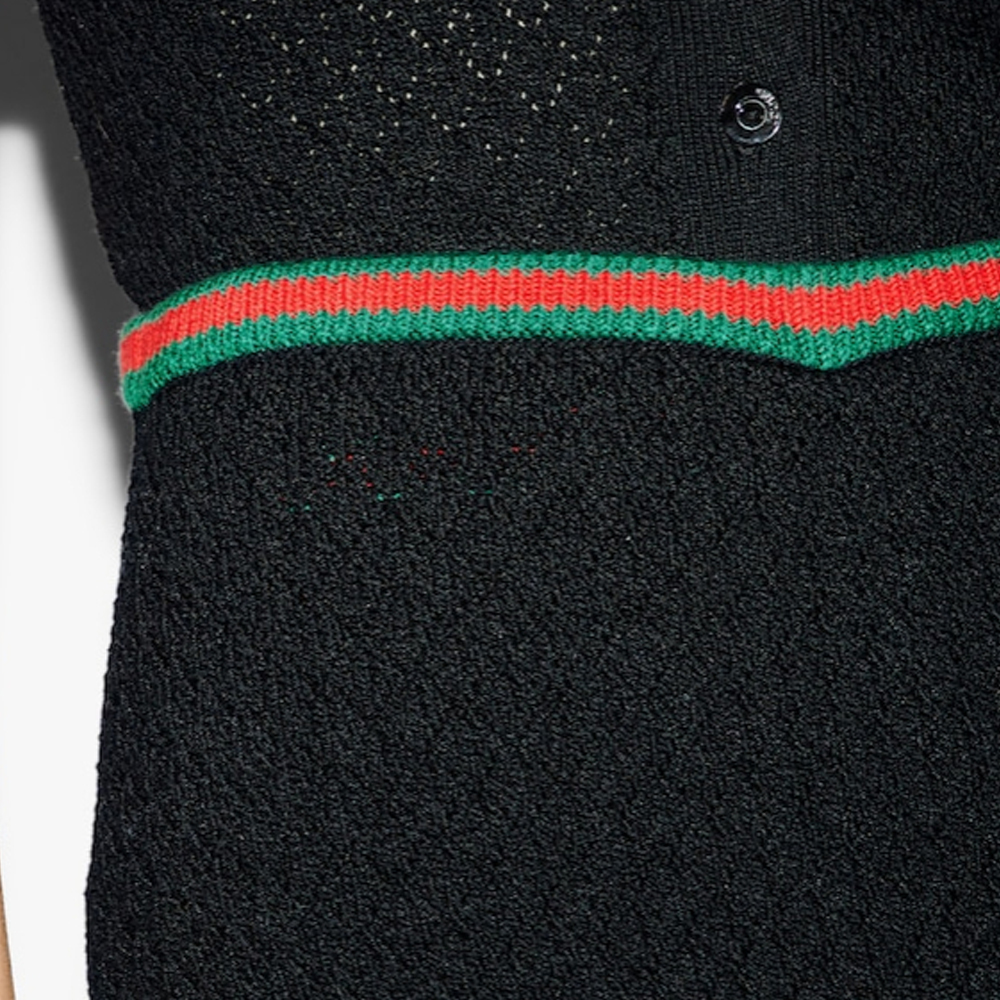 (Women) GUCCI SS24  Black Striped Low-Waist Long Casual Skirt. 792043-XKD3C-1152 圖 6