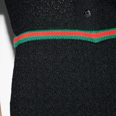 (Women) GUCCI SS24 Black Striped Low-Waist Long Casual Skirt. 792043-XKD3C-1152 Details for (Women) GUCCI SS24 Black Striped Low-Waist Long Casual Skirt. 792043-XKD3C-1152