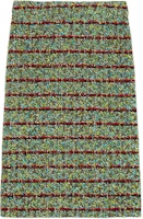 (Women) GUCCI SS24 Green Striped Tweed Midi Skirt Casual Style. 761363-ZAOOW-4374 (Women) GUCCI SS24 Green Striped Tweed Midi Skirt Casual Style. 761363-ZAOOW-4374