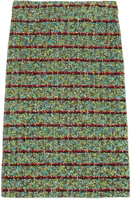 (W) GUCCI SS24 綠色條紋粗花呢中長裙 休閒風格. 761363-ZAOOW-4374 Order (W) GUCCI SS24 綠色條紋粗花呢中長裙 休閒風格. 761363-ZAOOW-4374