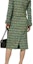 Purchase (W) GUCCI SS24 綠色條紋粗花呢中長裙 休閒風格. 761363-ZAOOW-4374