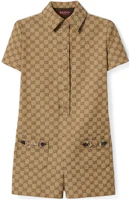 Order (W) GUCCI SS24 Romper Casual Logo Camel con Cuello - Mono de Moda. 781457-Z8BRZ-2190