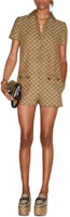 Lookbook (W) GUCCI SS24 Romper Casual Logo Camel con Cuello - Mono de Moda. 781457-Z8BRZ-2190
