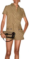 Shop (W) GUCCI SS24 Romper Casual Logo Camel con Cuello - Mono de Moda. 781457-Z8BRZ-2190