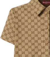 Sizing (W) GUCCI SS24 Romper Casual Logo Camel con Cuello - Mono de Moda. 781457-Z8BRZ-2190