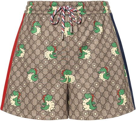 (W) 구찌 SS24 아기 드래곤 프린트 캐주얼 드로스트링 반바지 - 엠버 774202-XJGD7-2139 Buy (W) 구찌 SS24 아기 드래곤 프린트 캐주얼 드로스트링 반바지 - 엠버 774202-XJGD7-2139