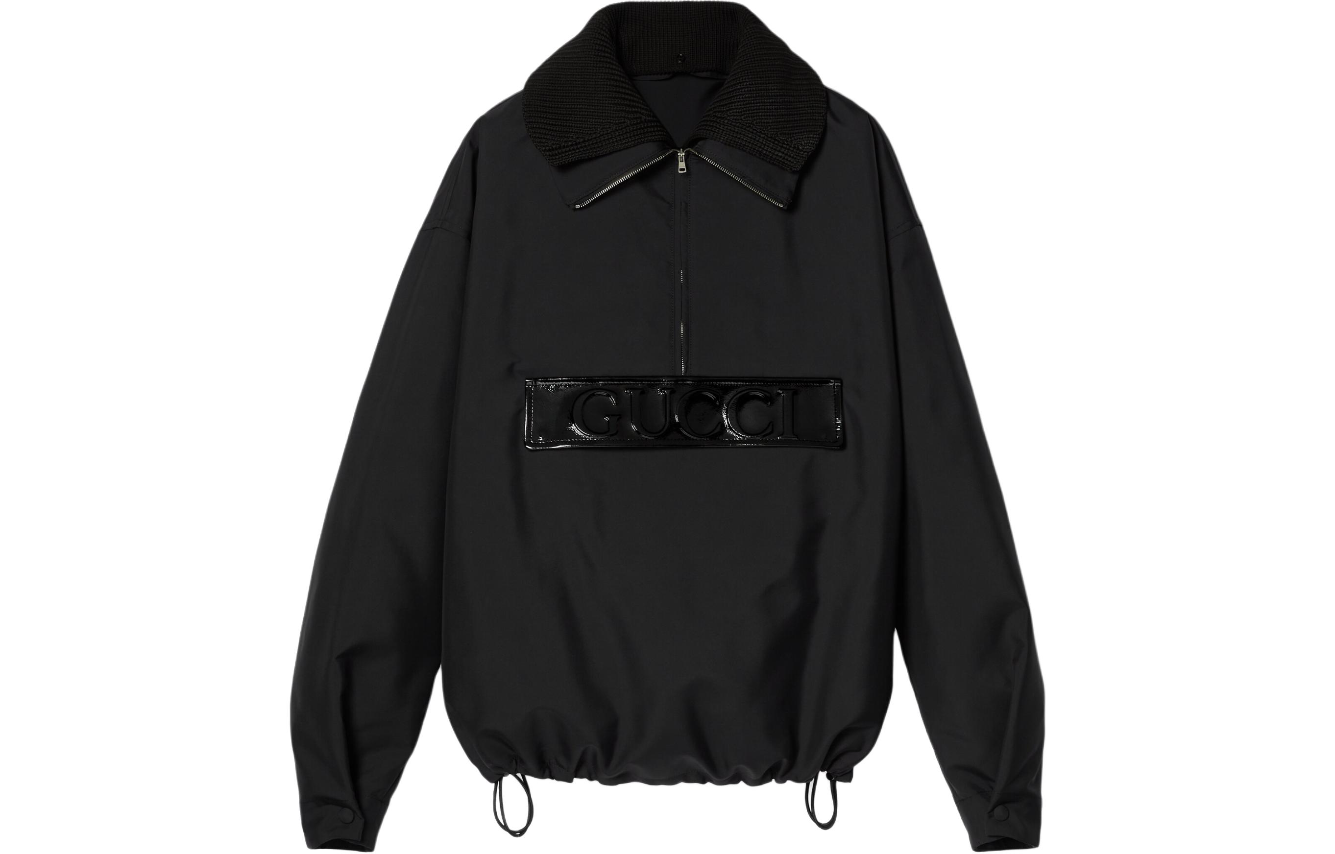 Order (W) Gucci SS24 Baju Panjang Logo Huruf Besar Hitam 781368-Z8BSD-1000