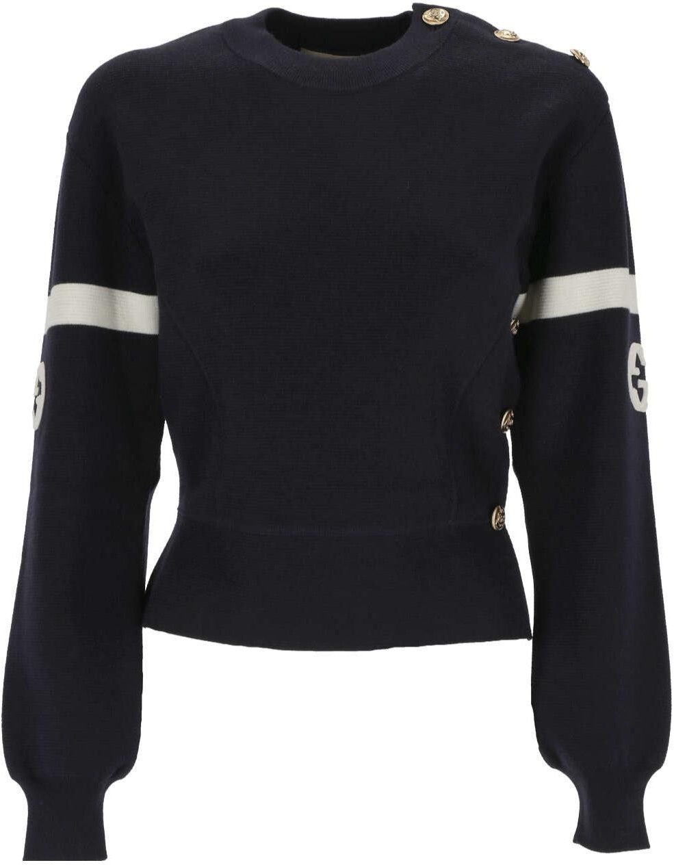 women-gucci-ss-24-contrast-stripe-button-pullover-knit-sweater-black-764692-xkdqs-4417