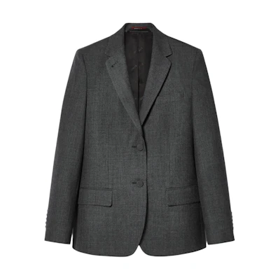 (Women) Gucci SS24 Gray Striped Single-Breasted Blazer 783752-ZANOK-1200