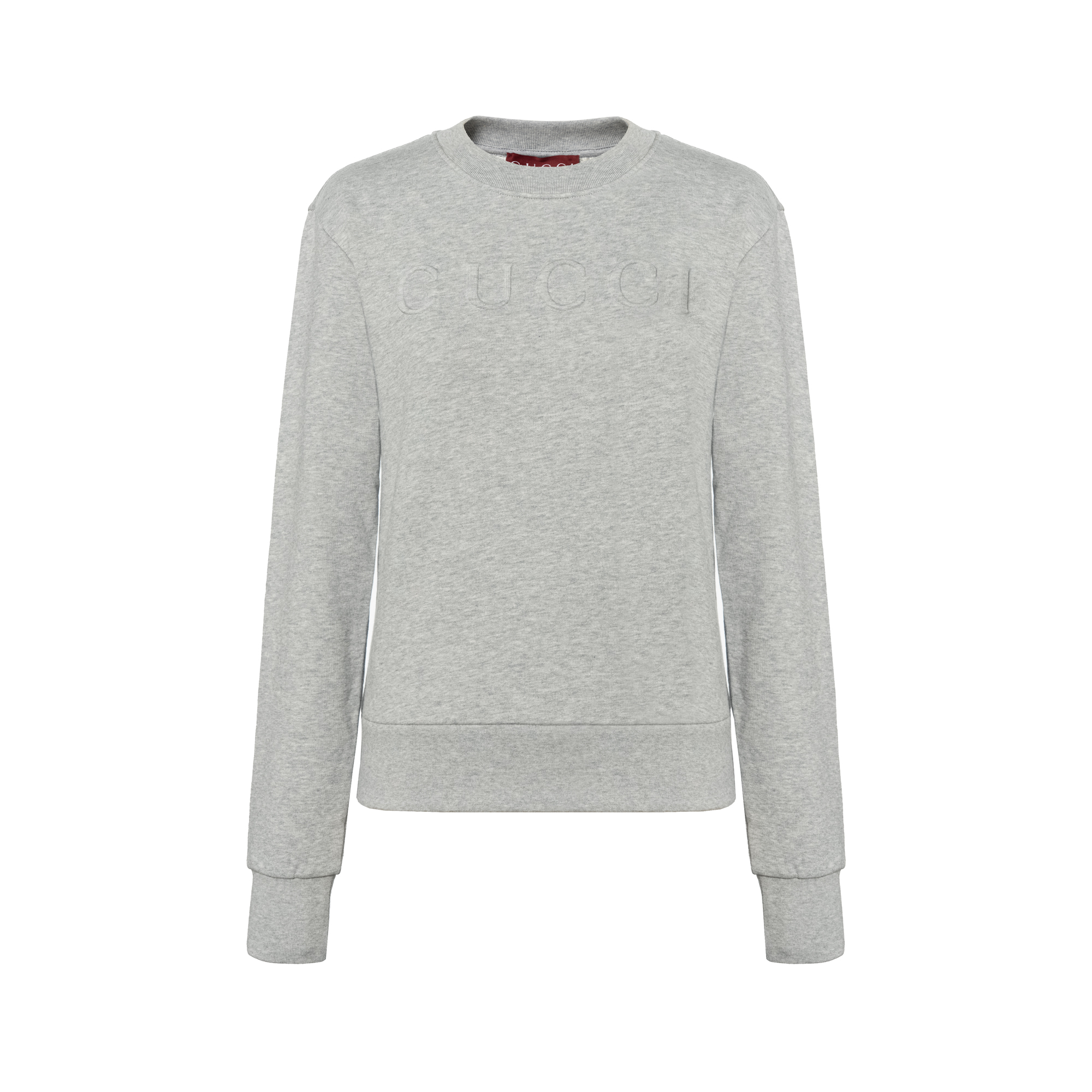 (Women) Gucci SS24 Grey Logo Print Crewneck Long Sleeve Sweatshirt 785636-XJGLG-1160