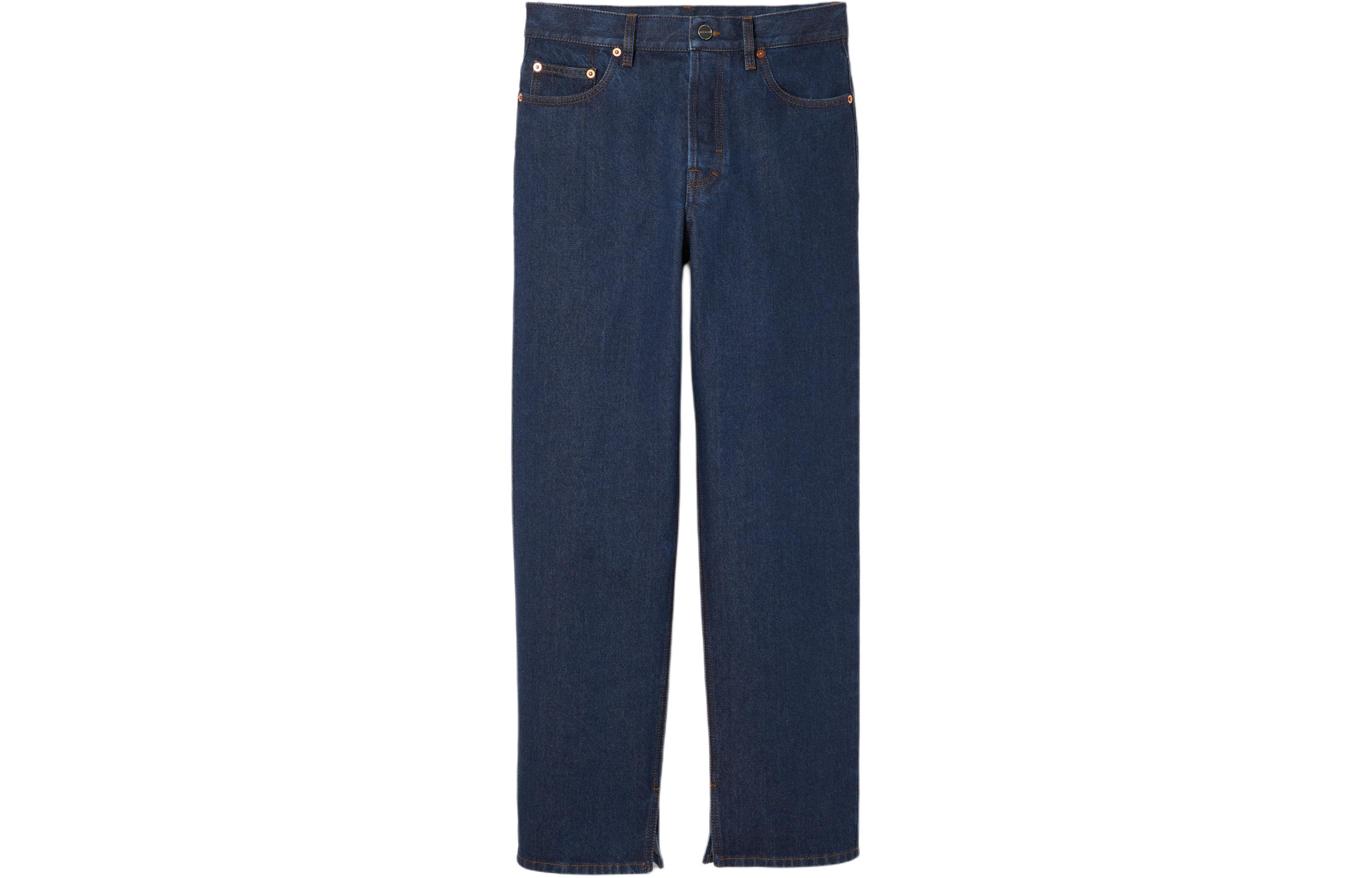 (Women) GUCCI SS24 Low-Waist Side-Slit Denim Jeans Women Deep Blue 792168-XDCYY-4100 圖 2
