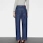 Purchase (W) GUCCI SS24 Seluar Jeans Rendah Pinggang Belahan Sisi Wanita Biru Tua 792168-XDCYY-4100