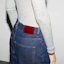 Details for (W) GUCCI SS24 Seluar Jeans Rendah Pinggang Belahan Sisi Wanita Biru Tua 792168-XDCYY-4100