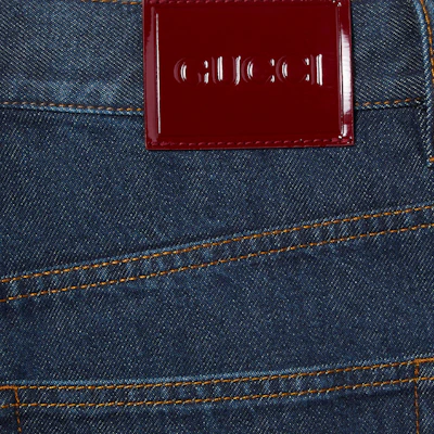 (W) GUCCI SS24 Seluar Jeans Rendah Pinggang Belahan Sisi Wanita Biru Tua 792168-XDCYY-4100 Sizing (W) GUCCI SS24 Seluar Jeans Rendah Pinggang Belahan Sisi Wanita Biru Tua 792168-XDCYY-4100