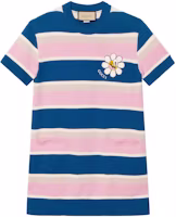 (Women) Gucci SS24 Multicolor Floral-Striped Midi T-Shirt Dress 782228-XKDZ1-4915 (Women) Gucci SS24 Multicolor Floral-Striped Midi T-Shirt Dress 782228-XKDZ1-4915
