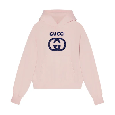 (Women) Gucci SS24 Pink Logo Embroidered Colorblock Hoodie 768122-XJF8S-5874