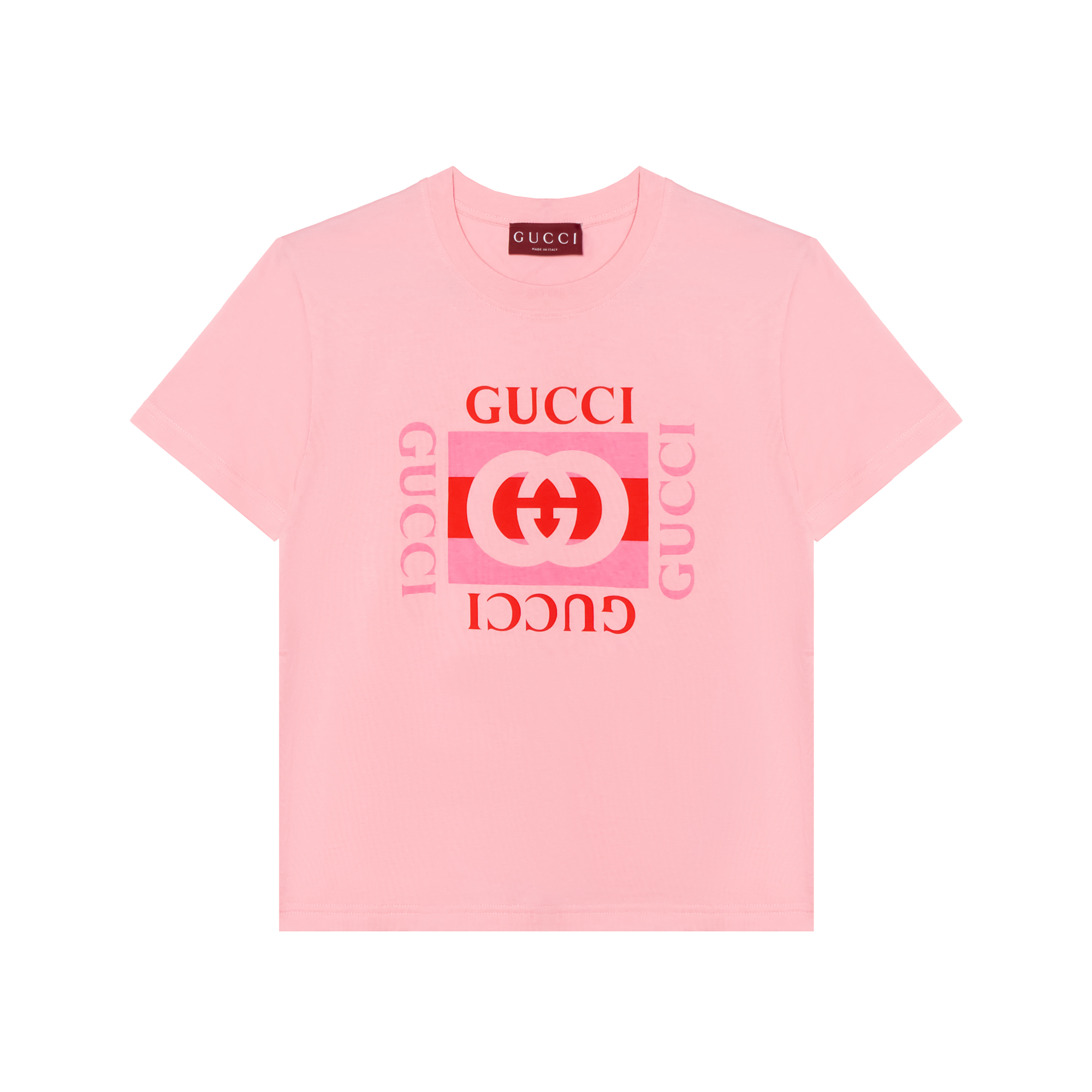 (Women) Gucci SS24 Pink Logo Print T-shirt 787299-XJGL5-5904