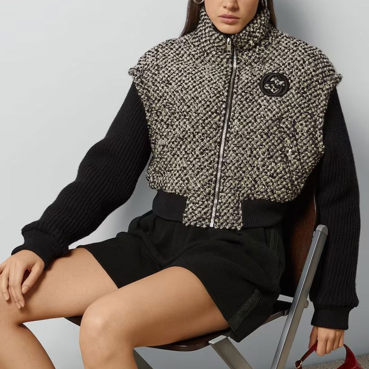 Lookbook (Women) Gucci SS24 Women’s Quilted GG Embroidered Zip-Up Jacket Multi-Color 761703-ZAPW8-9192