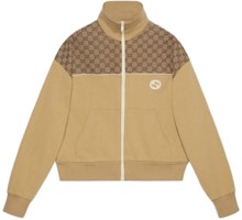 (Women) GUCCI SS24 Zip-Up High Neck Letter Print Sweatshirt Beige 773742-XJF8U (Women) GUCCI SS24 Zip-Up High Neck Letter Print Sweatshirt Beige 773742-XJF8U