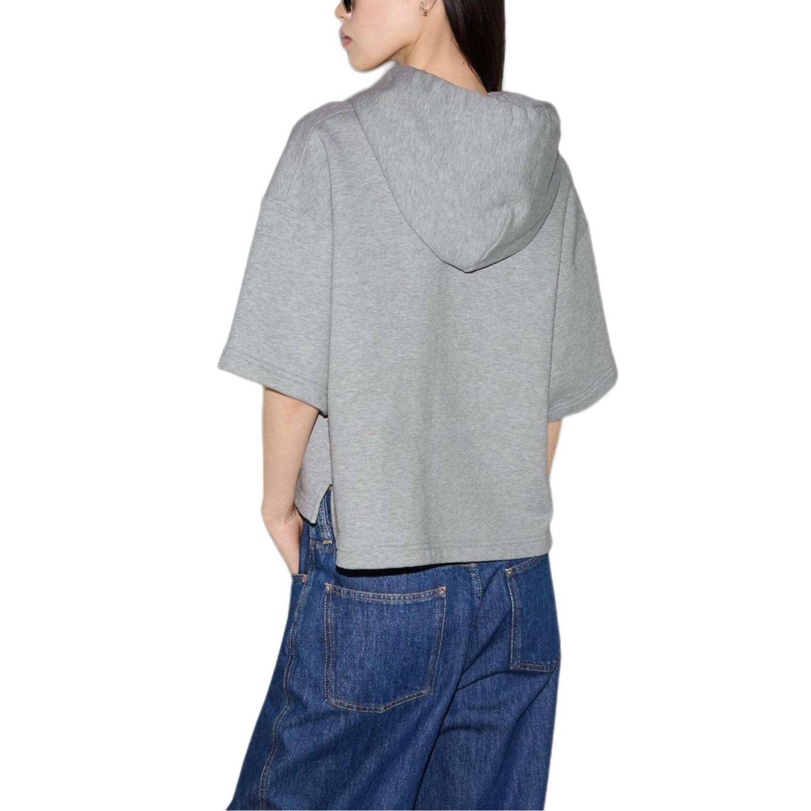 Details for (W) 구찌 SS25 그레이 로고 반팔 스웨트셔츠 815988-XJG5F-1056